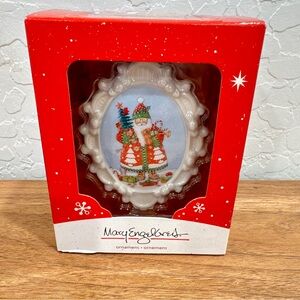 Mary Englebreit Christmas Ornament Ceramic Santa Oval